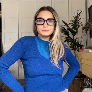 Ralph Lauren Blue Cashmere Jumper Small